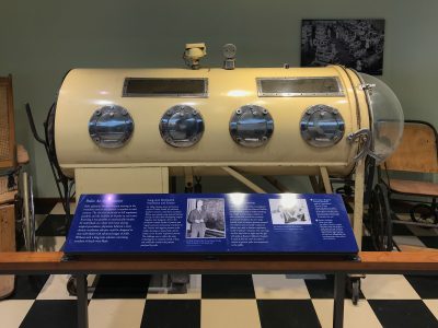 An iron lung machine